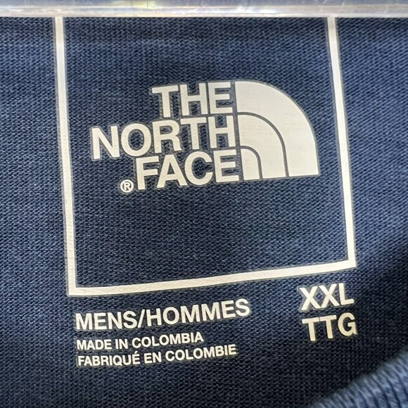 The North Face Shirt Mens Size XXL 2XL Long Sleeve Pocket Pullover Blue NWT NEW - Picture 3 of 4